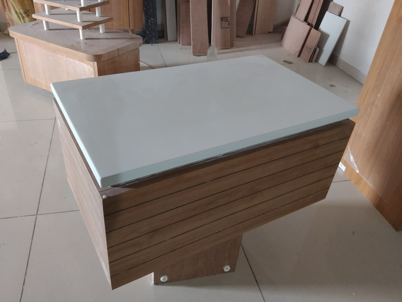 Modern kitchen and solid surface application